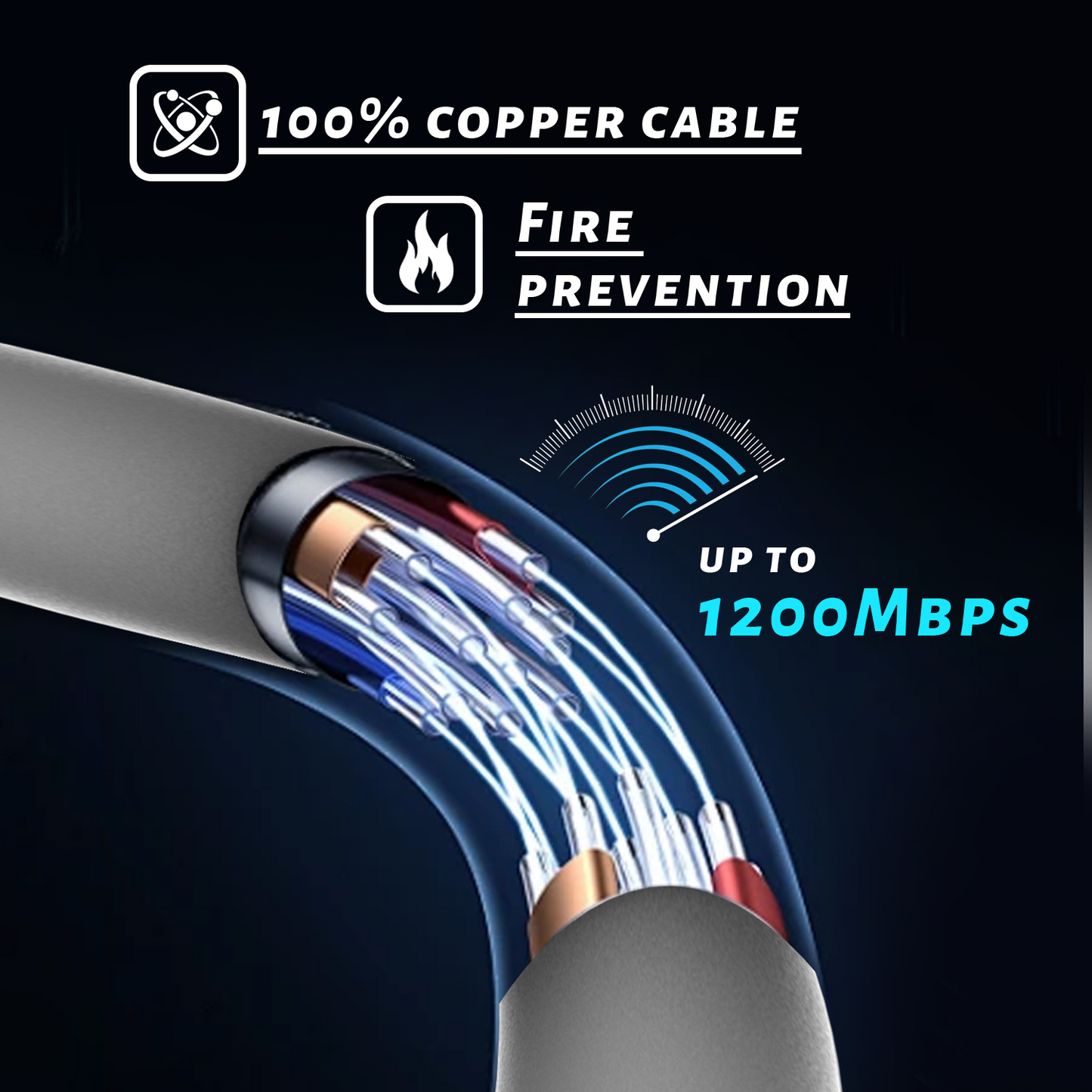 Starlink Gen3 Cable 100ft for Starlink V3 Connection